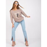 RELEVANCE Blouse-RV-BZ-0224.42-dark beige | Shoptok.si