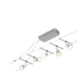 PAULMANN 94442 - KOMPLET 5xGU5,3/10W kompletan sajlni sistem SALT 230V matni hrom | Eponuda.com
