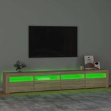 TV ormarić s LED svjetlima boja hrasta sonome 240x35x40 cm | shoptok.hr