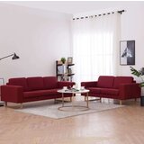 vidaXL 2-dijelni set sofa od tkanine crvena boja vina | shoptok.hr