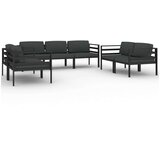  7-dijelna vrtna garnitura s jastucima aluminijska antracit | shoptok.hr