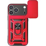 Oem Mayaxess, Ovitek za iPhone 17 Pro Max z vrtljivim magnetnim obročem in pokrovom za kamero, Rdeča, (5000208708) | Shoptok.si