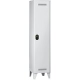 Wolf Garderobna omara, višina predelka 1700 mm, VxŠxG 1850 x 400 x 500 mm, širina razdelka 400 mm, barva korpusa / vrat svetlo siva / svetlo siva | Shoptok.si