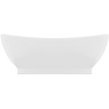  Luksuzni ovalni umivaonik mat bijeli 58,5 x 39 cm keramički | shoptok.hr
