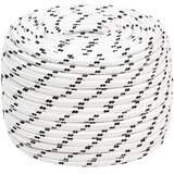 Pleteni brodski konop bijeli 14 mm x 25 m poliesterski Cene
