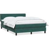 vidaXL Box spring postelja z vzmetnico temno zelena 160x210 cm žamet, (21791262) | Shoptok.si