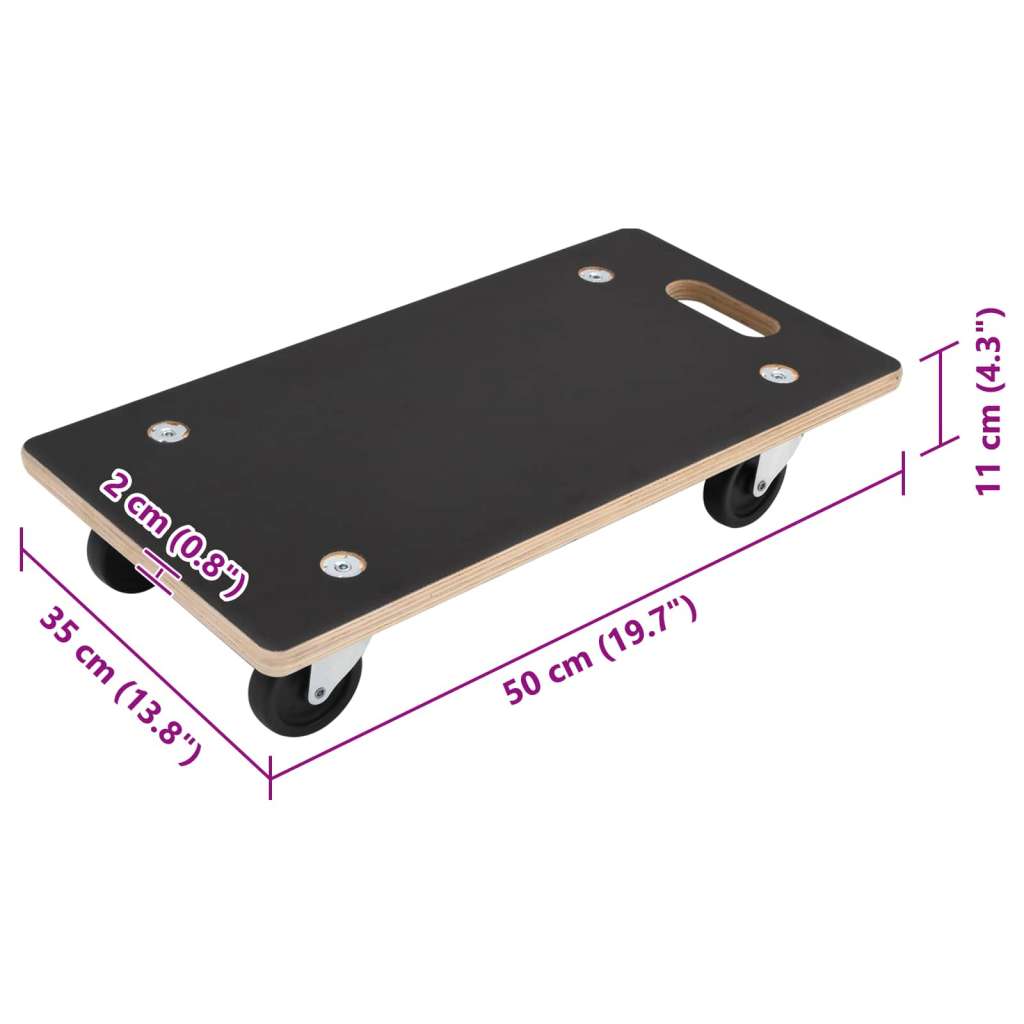  Transportna kolica 6 pcs Siva Šperploča - Ø 38 x 11.5 cm 6 | shoptok.hr