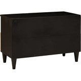 vidaXL TV omarica Črna in zlata 70 x 33 x 46 cm trden mangov les | Shoptok.si