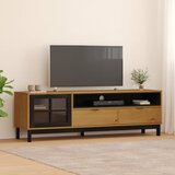TV ormarić sa staklenim vratima FLAM 158x40x50 cm od borovine | Eponuda.com