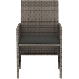  3-dijelni bistro set od poliratana s jastucima sivi | shoptok.hr