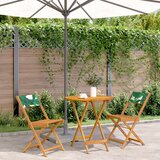 vidaXL Bistro garnitura 3-delna vzorec listja blago in trden les | Shoptok.si
