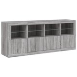  Komoda s LED svjetlima boja sivog hrasta 163x37x67 cm | shoptok.hr