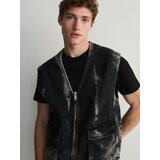 Reserved - Prsluk od trapera - siva | shoptok.hr