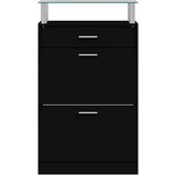 Ormarić za cipele crni 63 x 24 x 104 cm od konstruiranog drva | shoptok.hr