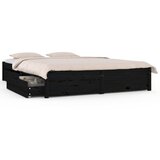 Furnova Posteljni okvir s predali črn 140x190 cm, (21935724) | Shoptok.si