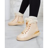 Resti Beige lacquered women's insulated Sylnina boots | ePonuda.com