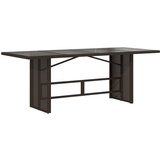  Vrtni stol sa staklenom pločom smeđi 190x80x74 cm od poliratana | shoptok.hr