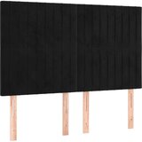  Box spring postelja z vzmetnico LED črna 140x190 cm žamet, (20900099) | Shoptok.si
