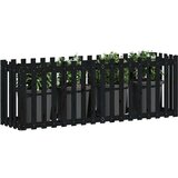 vidaXL Povišena vrtna gredica crna 200x50x70 cm masivna borovina | shoptok.hr