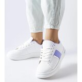 Gemre White sports shoes with a purple accent Marei Cene