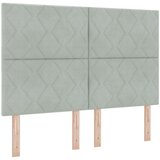  Kutna Postelja s Madracem i LED Osvjetljenjem Svjetlosiva 140x200 cm Baršun | shoptok.hr