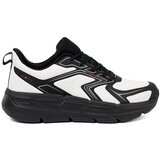 Shelvt Comfortable sneakers in black and white with McArthur mesh structure Cene