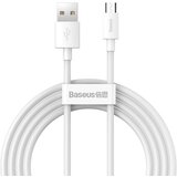 Baseus USB kabal Baseus Simple Wisdom USB na microUSB 1,5m 2,1A beli | ePonuda.com