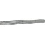  Povišena vrtna gredica od pocinčanog čelika 620x80x36 cm srebrna | Eponuda.com