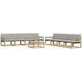 Set vanjskih sofa 9 kom. Bijela i svjetlosiva | shoptok.hr