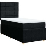 vidaXL Krevet s oprugama i madracem crni 100 x 200 cm od tkanine | shoptok.hr
