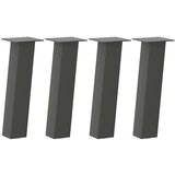  Noge za klubsko mizico 4 kosi antracitne 42 cm jeklo | Shoptok.si