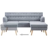  Kutna garnitura od tkanine 171,5 x 138 x 81,5 cm svjetlosiva | shoptok.hr