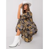 Italy Moda Dress-DHJ-SK-13965-1.61P-Black-Yellow Cijene