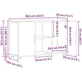  Kreveta s policom Visoki sjaj bijela 88 5 x 30 5 x 55 5 cm | shoptok.hr