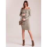 ex moda Dress-EM-SK-4329.16P-khaki | Shoptok.si