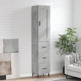 vidaXL Visoka omara betonsko siva 34,5x34x180 cm inženirski les | Shoptok.si
