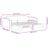  Dnevni krevet na razvlačenje smeđesivi 90 x 200 cm od tkanine | shoptok.hr