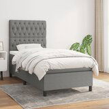 Maison Chic Box spring postelja - Vzmetna postelja z vzmetnico temno siva 90x190 cm blago SL19168, (21893281) | Shoptok.si