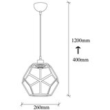 Opviq lights Degirmen MR 101 Visilica, Crna