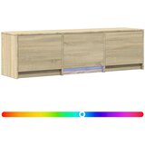 vidaXL TV omarica z LED osvetlitvijo Sonoma hrast 140 x 34 x 40 cm, (5000210634) | Shoptok.si