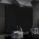 vidaXL Kuhinjska zaštita od prskanja crna 70 x 60 cm kaljeno staklo Cijene