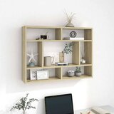  Zidna polica boja hrasta 75 x 16 x 55 cm konstruirano drvo | shoptok.hr