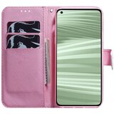 INORCO Ovitek za telefon proti padcem za Realme C55 s tiskanjem vzorcev, PU usnjeno stojalo za denarnico s trakom, (22036669) | Shoptok.si