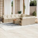 Maison Chic Seti vrtnega pohištva - Vrtna garnitura - Vrtni pohištvo set 12-delna z blazinami bež poli ratan, (21810228) | Shoptok.si