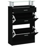 Maison Chic Omarica za obutev - Kopa za čevlje črna 63x24x104 cm inženirski les, (21777796) | Shoptok.si