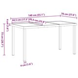  5-dijelni vrtni trpezarijski set Crna HDPE | shoptok.hr