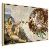  Slika - Michelangelo – The Creation of Adam II 90x60 U prirodnom drvenom okviru | shoptok.hr