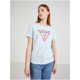 Guess Light Blue Women's T-Shirt - Women Cene