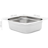  Posude Gastronorm 4 kom GN 1/2 100 mm od nehrđajućeg čelika | shoptok.hr