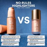 3INA The No-Rules Cream večnamensko ličilo za oči, ustnice in obraz odtenek Highlighter 512 - Soft, pearly gold 8 ml | Shoptok.si